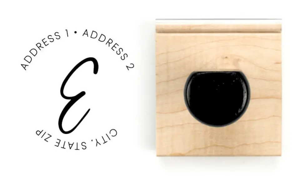 This is a 1 3/4" x 2" Rubber Stamp called Crafty Monogram printed in full color