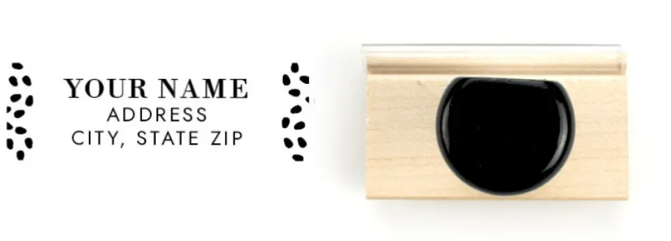 This is a 3/4" x 2" Rubber Stamp called Gilded Laurels printed in full color