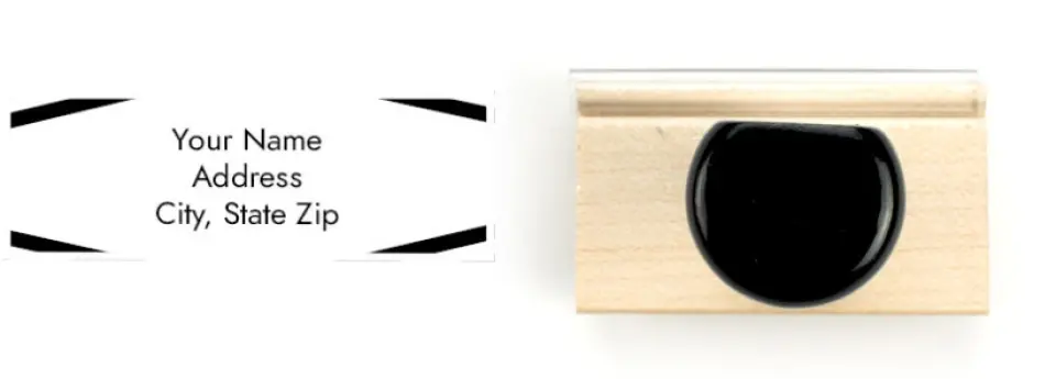 This is a 3/4" x 2" Rubber Stamp called Forever Gilded printed in full color
