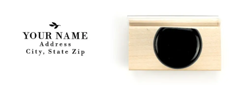 This is a 3/4" x 2" Rubber Stamp called Charming printed in full color