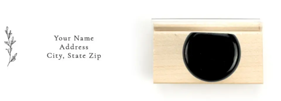This is a 3/4" x 2" Rubber Stamp called Poetic Bloom printed in full color