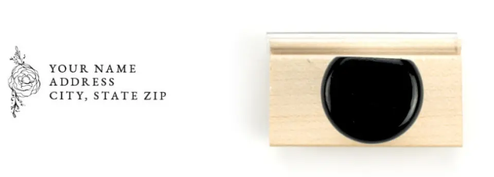 This is a 3/4" x 2" Rubber Stamp called Blooming Rose printed in full color