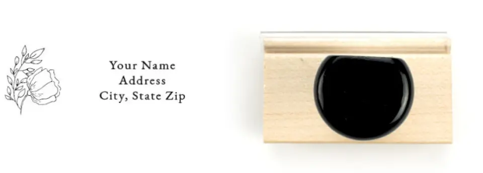 This is a 3/4" x 2" Rubber Stamp called Delicate Splendor printed in full color