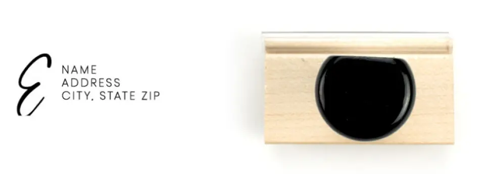This is a 3/4" x 2" Rubber Stamp called Crafty Monogram printed in full color