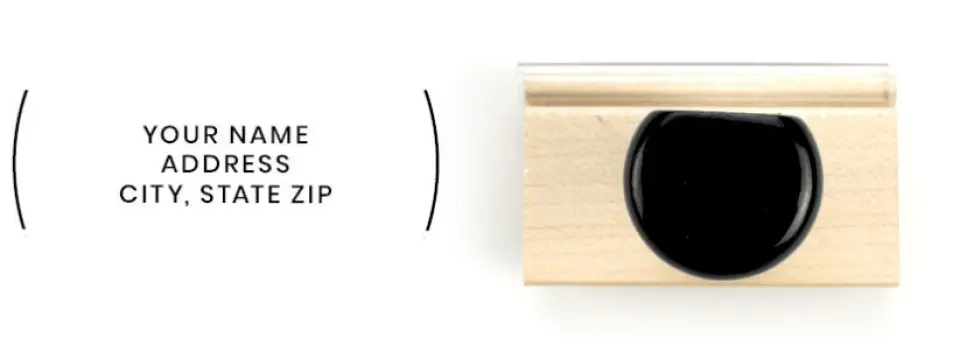 This is a 3/4" x 2" Rubber Stamp called Family Surname printed in full color