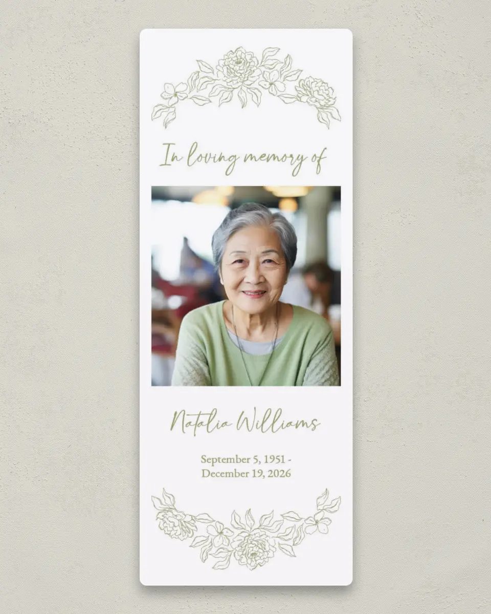 This is a 2¼" x 5⅞" Save the Date Magnet called Forever Flourishing printed in full color with a Luxe Satin finish