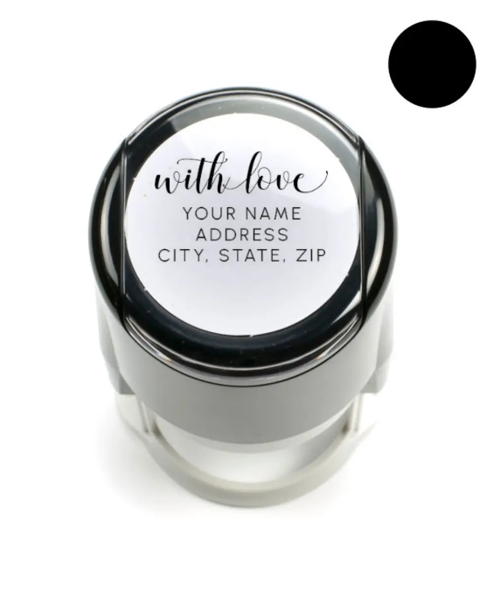 This is a 1 9/16" Self-Inking Stamp called True Celebration printed in full color