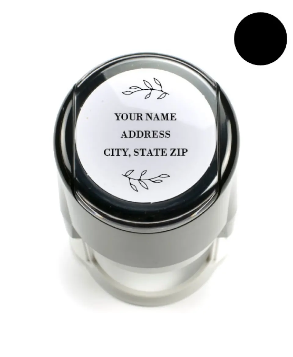 This is a 1 9/16" Self-Inking Stamp called Naturally Leaves printed in full color