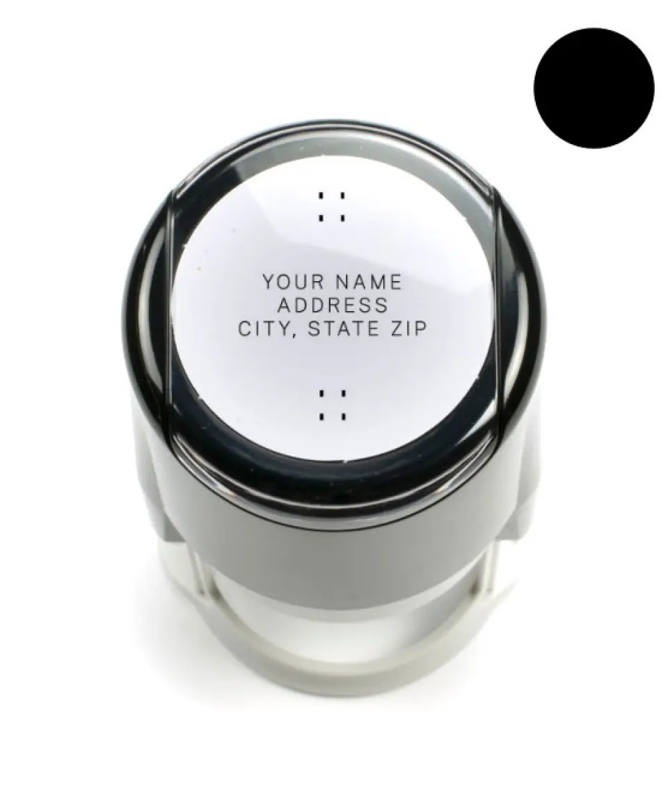 This is a 1 9/16" Self-Inking Stamp called Ravishing printed in full color