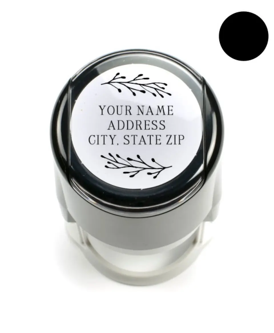 This is a 1 9/16" Self-Inking Stamp called Enchanting Crown printed in full color