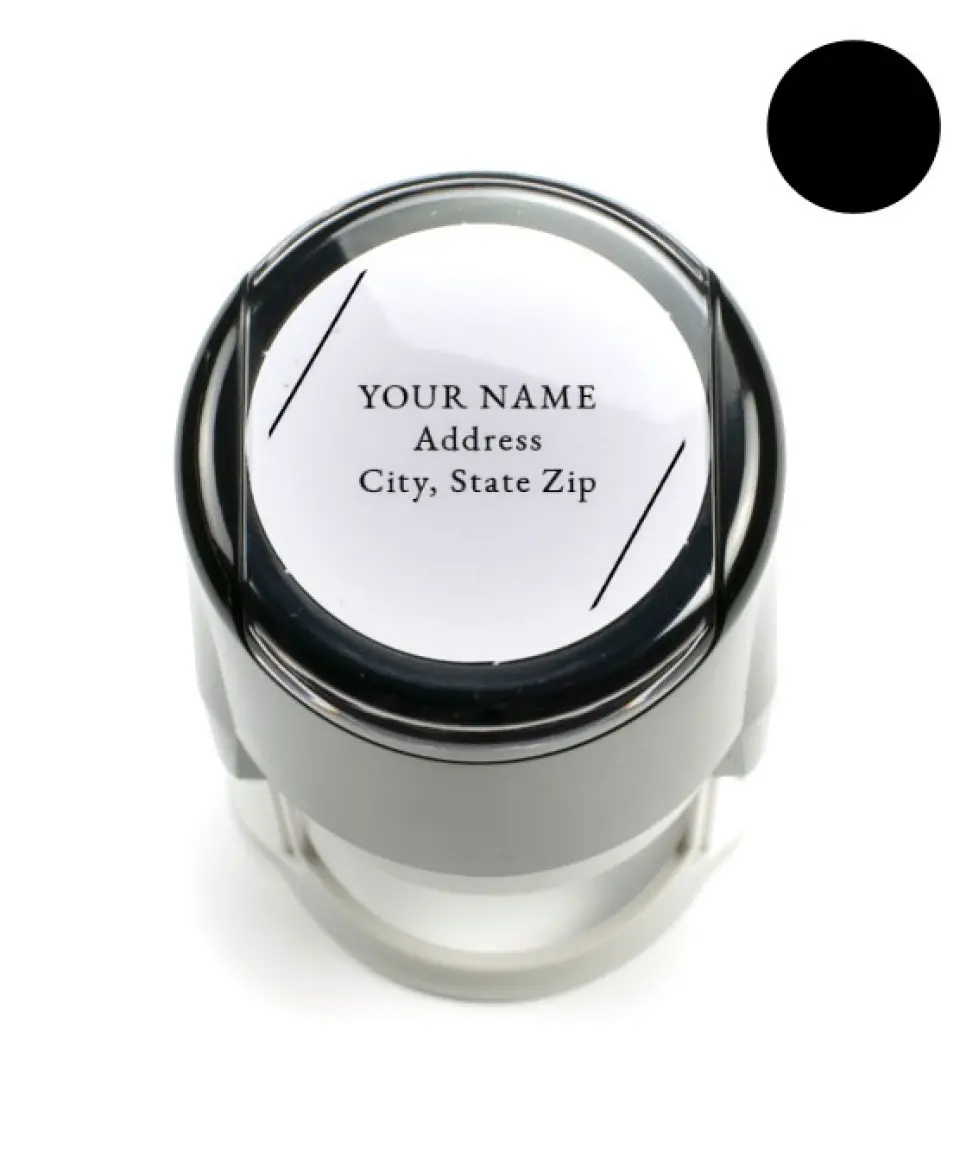 This is a 1 9/16" Self-Inking Stamp called Love Sweet Love printed in full color