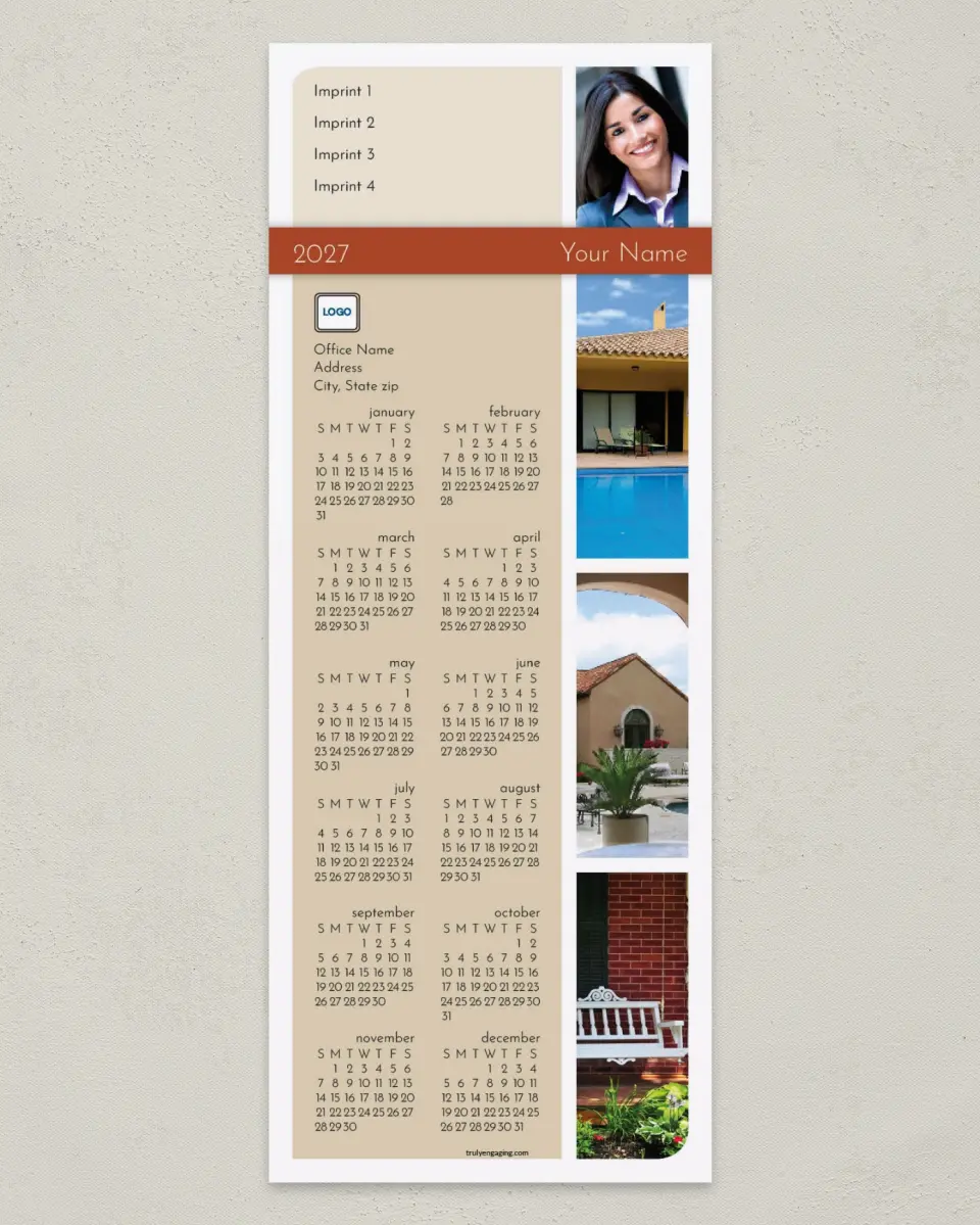 This is a 3½" x 9" Calendar MagnetCard called Coming Home printed in full color