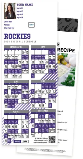 Custom Colorado Rockies Baseball Schedule Magnets | Free Samples ...