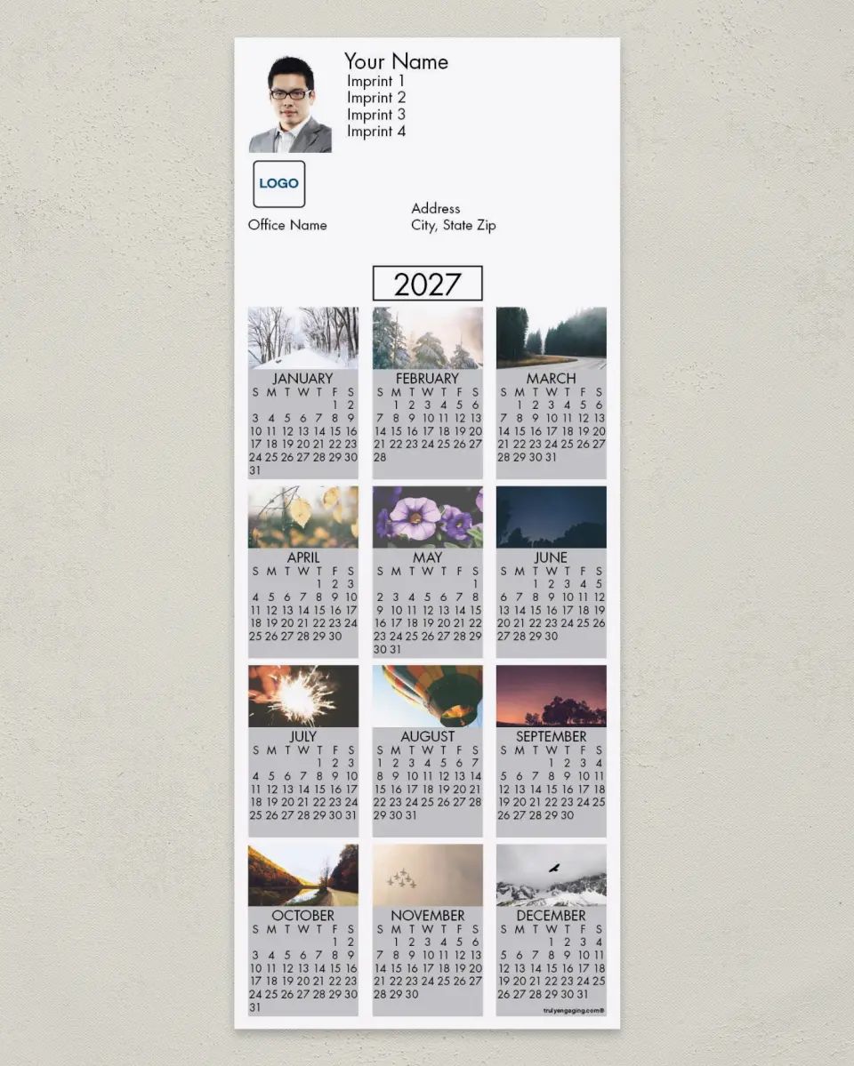This is a 3½" x 9" Calendar MagnetCard called Every Season printed in full color