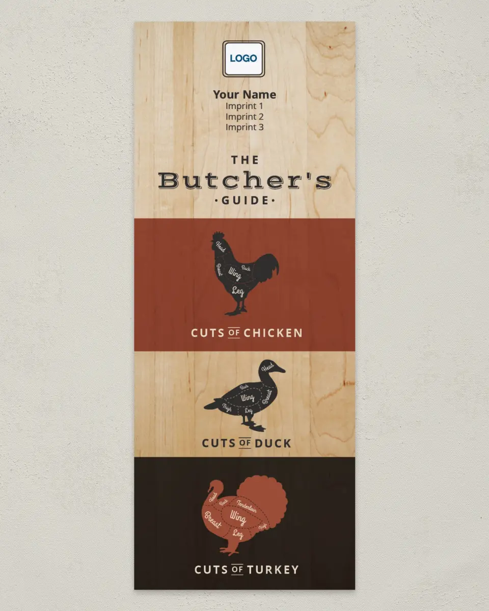 This is a 3½" x 9" Household Tip called Poultry Butcher's Guide printed in full color