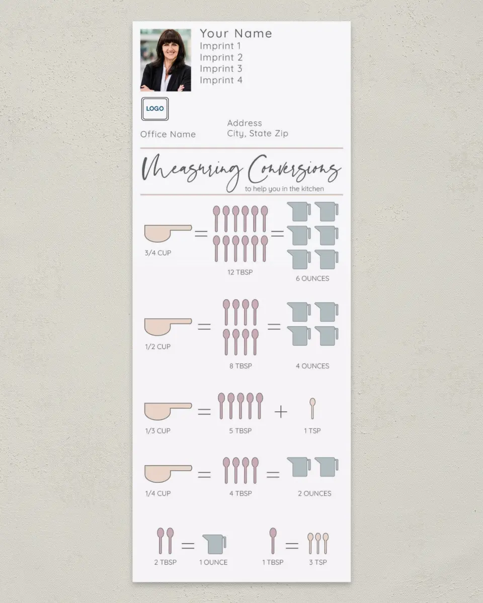 This is a 3½" x 9" Household Tip called Measuring Conversions printed in full color