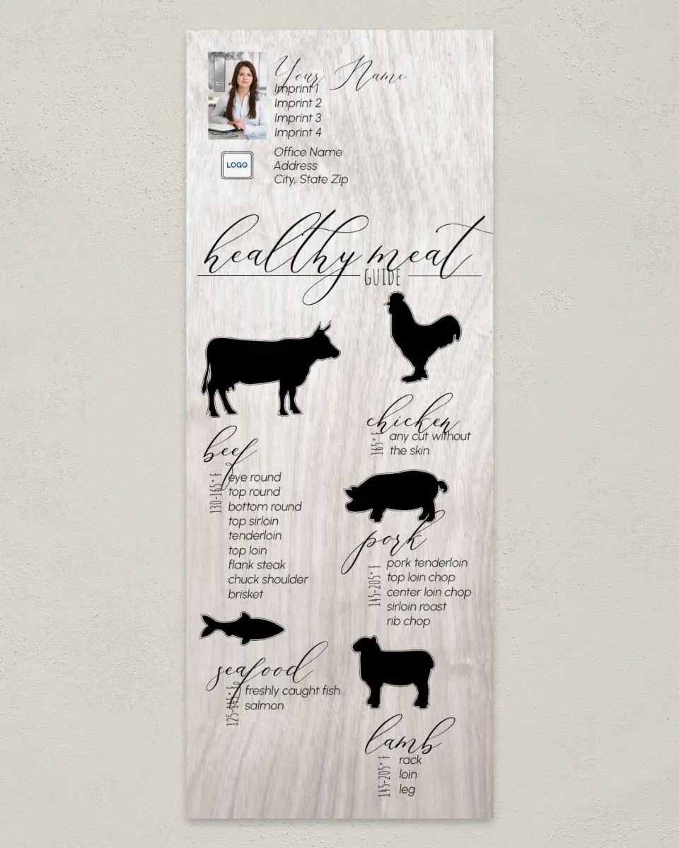 This is a 3½" x 9" Household Tip called Meat Eater's Guide printed in full color