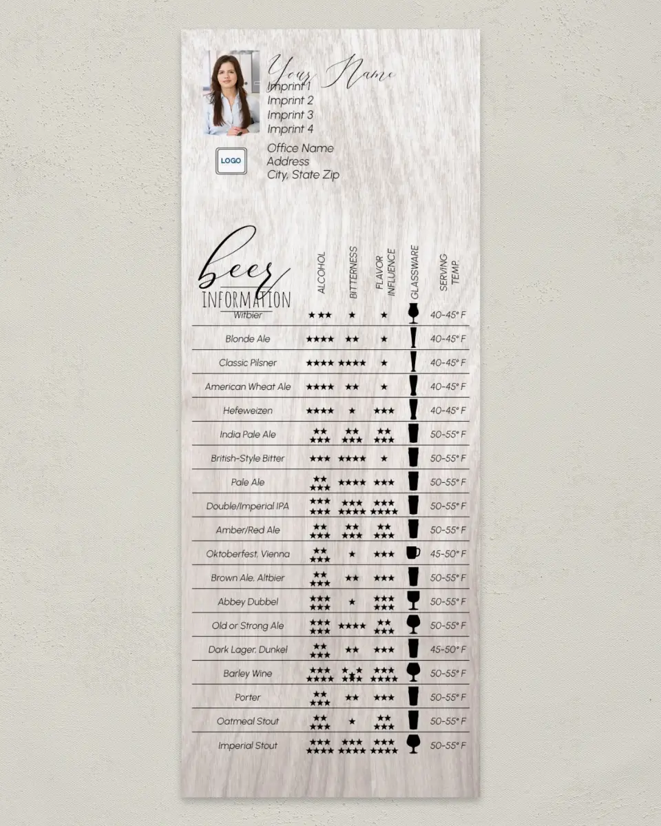 This is a 3½" x 9" Household Tip called Beer Field Guide printed in full color