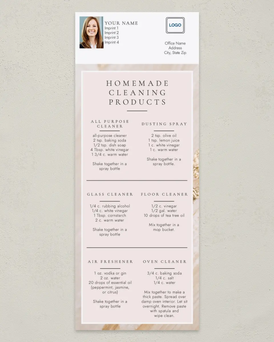 This is a 3½" x 9" Household Tip called Homemade Cleaning printed in full color