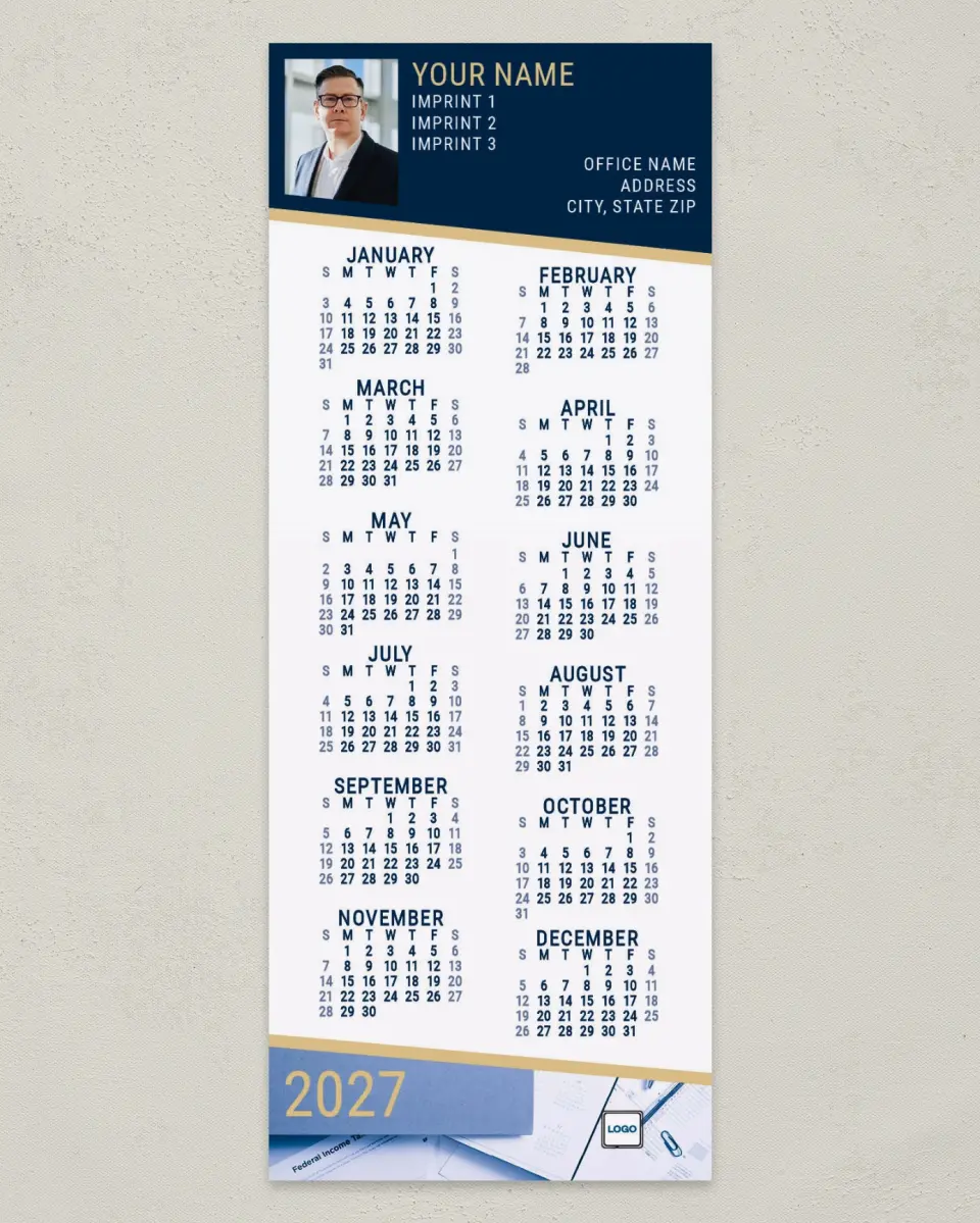 This is a 3½" x 9" Calendar MagnetCard called Clean Plan printed in full color