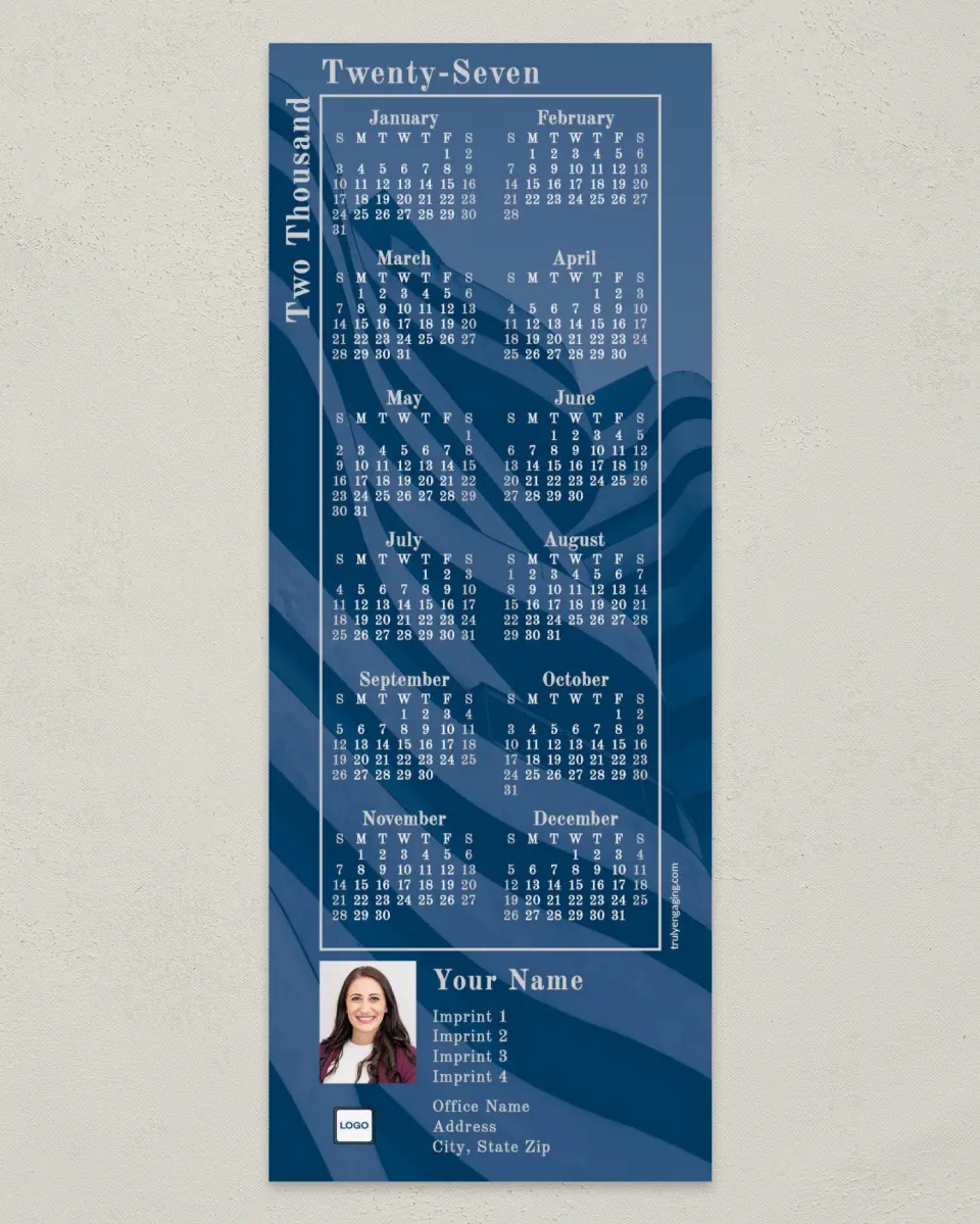 This is a 3½" x 9" Calendar MagnetCard called City Suggestion printed in full color
