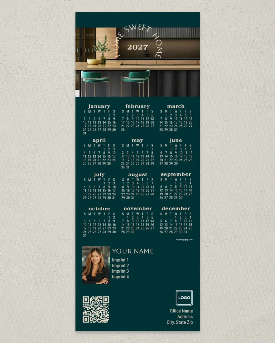 This is a 3½" x 9" Calendar MagnetCard called Interior Inspiration printed in full color