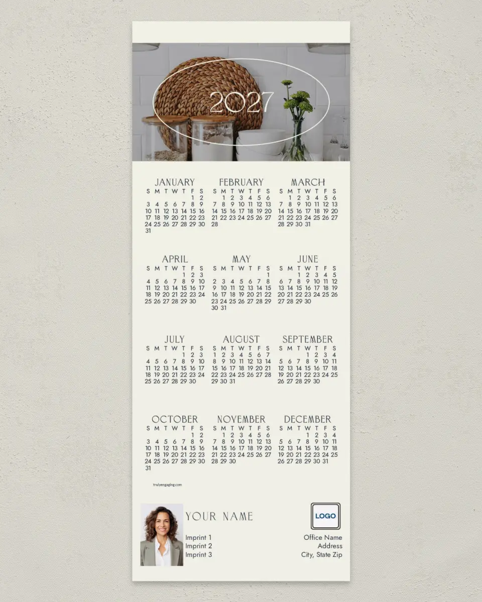 This is a 3½" x 9" Calendar MagnetCard called Nest & Nurture printed in full color