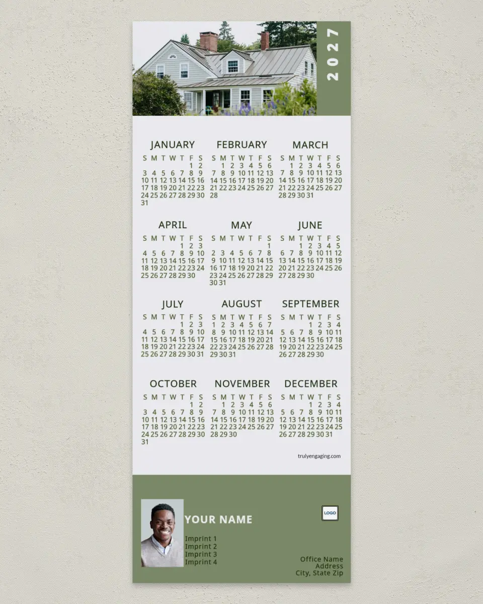 This is a 3½" x 9" Calendar MagnetCard called Homeward Bound printed in full color