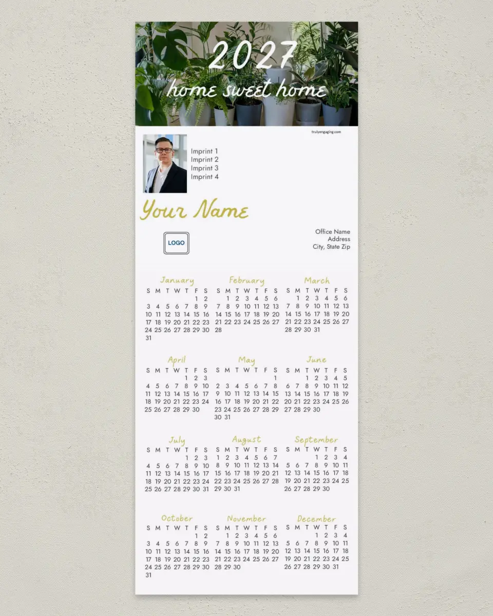 This is a 3½" x 9" Calendar MagnetCard called Rooted in Time printed in full color