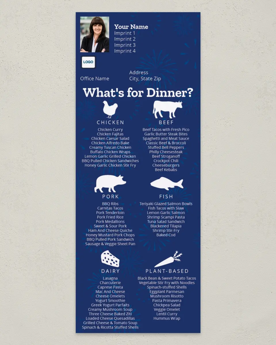 This is a 3½" x 9" Household Tip called Happy Birthday America (Meal Ideas) printed in full color
