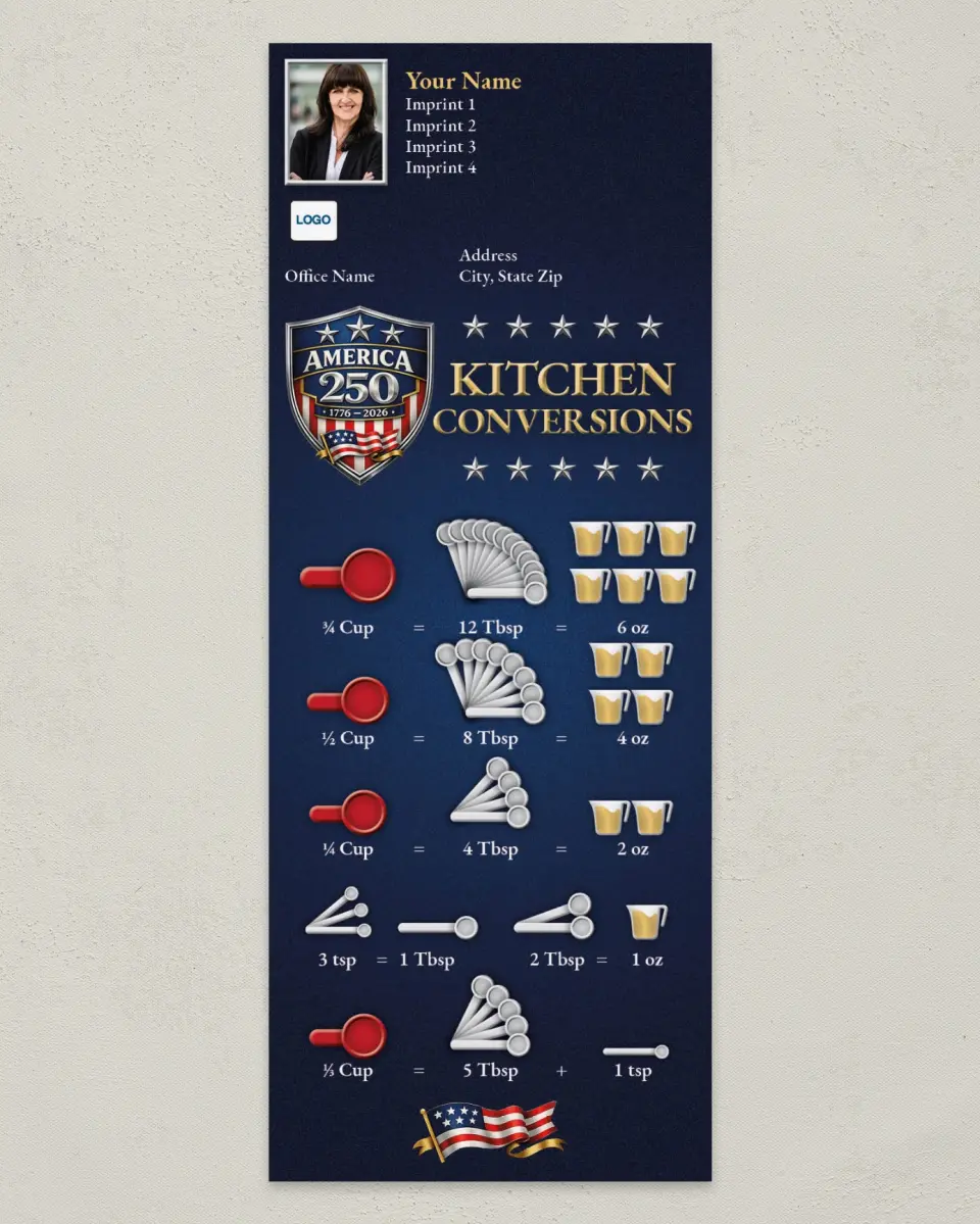 This is a 3½" x 9" Household Tip called 250 Years of America (Monthly Home Maintenance) printed in full color
