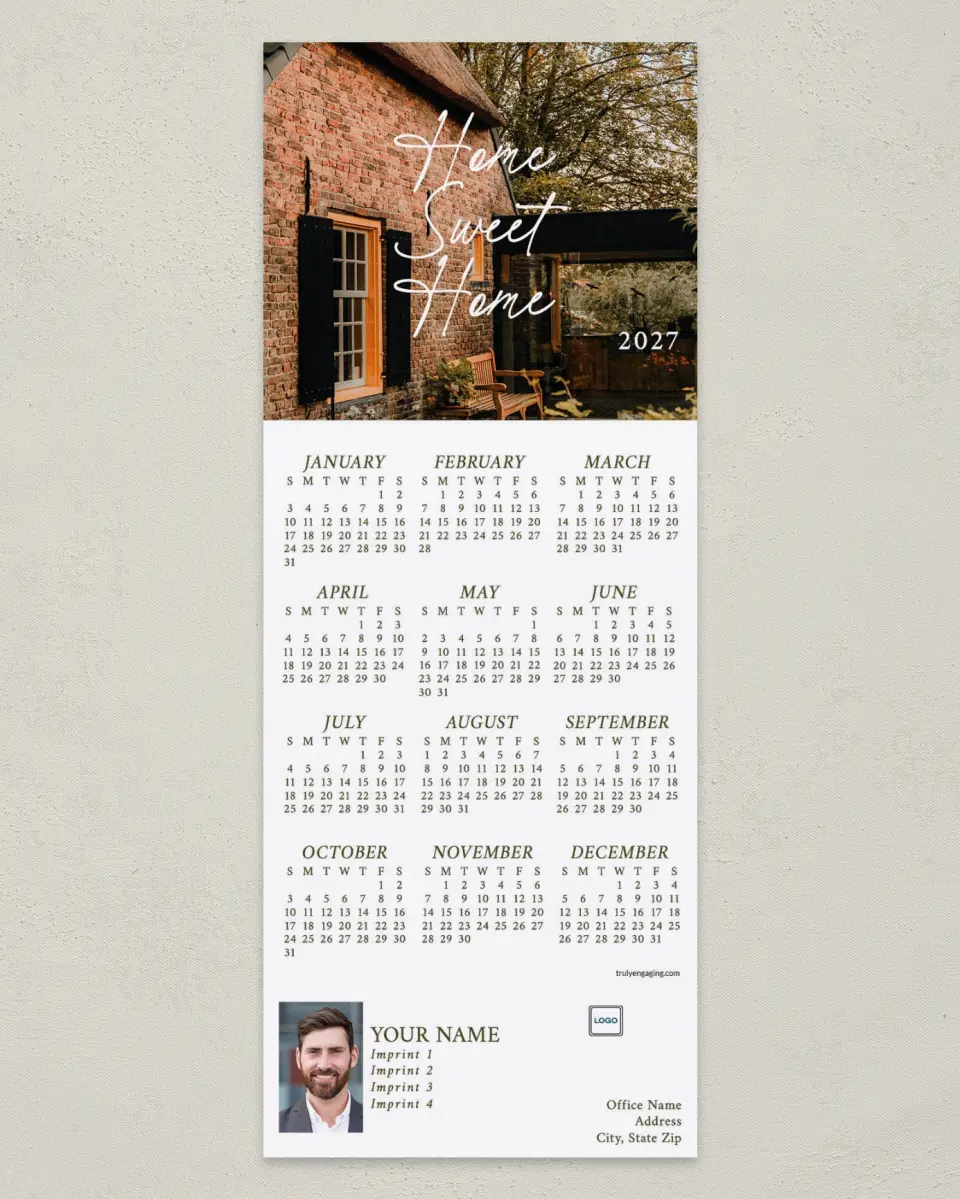 This is a 3½" x 9" Calendar MagnetCard called Day By Day printed in full color