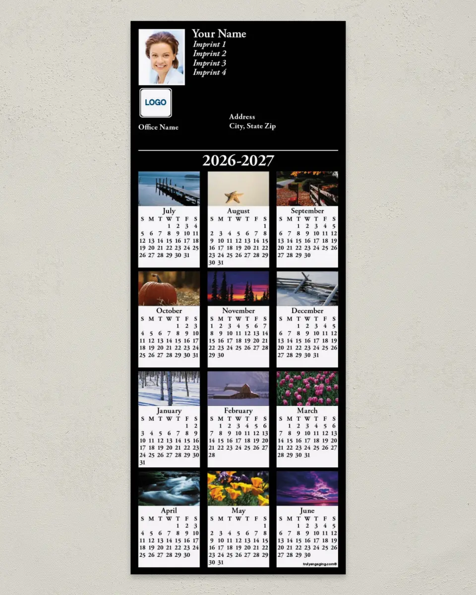 This is a 3½" x 9" July Start called Seasonal Shift printed in full color