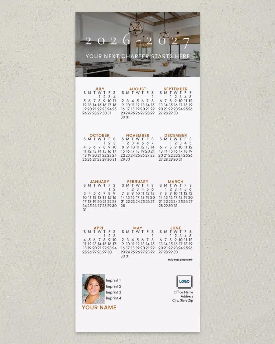 This is a 3½" x 9" July Start called Mid-Year Momentum printed in full color