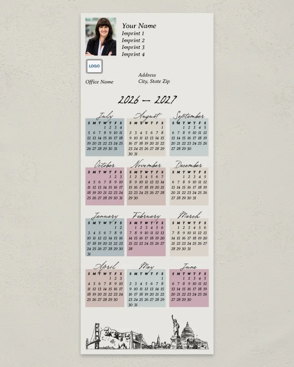 This is a 3½" x 9" July Start called We The People printed in full color