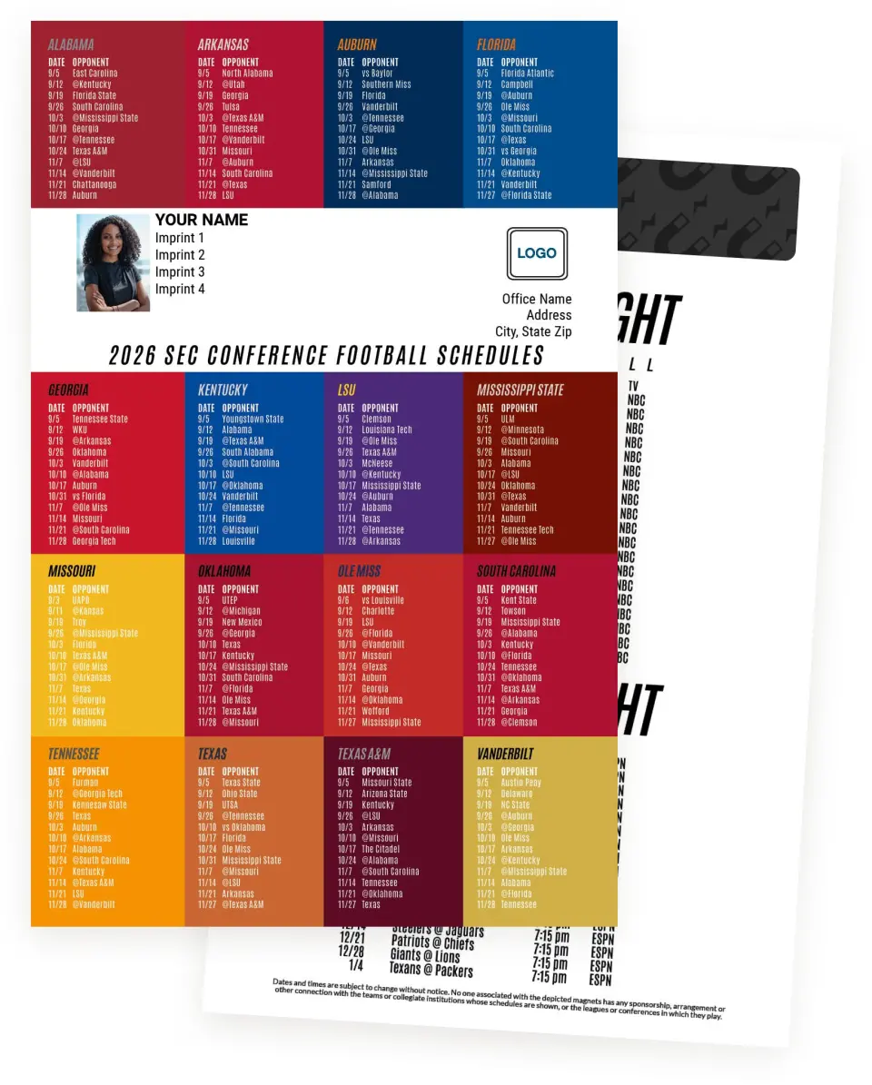 This is a 5½" x 8½" Conference Schedule called SEC printed in full color