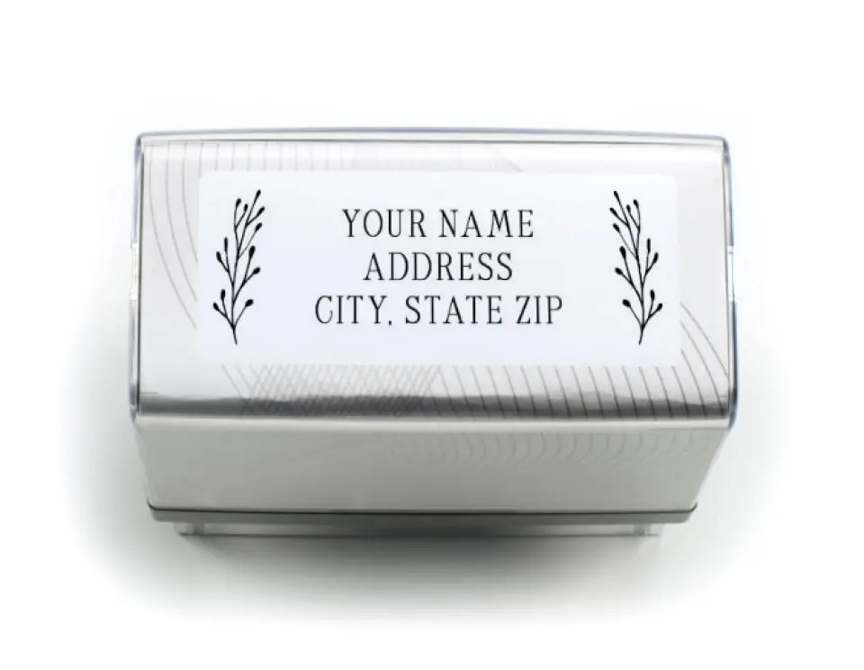 This is a 13/16" x 2 3/16" Self-Inking Stamp called Enchanting Crown printed in full color