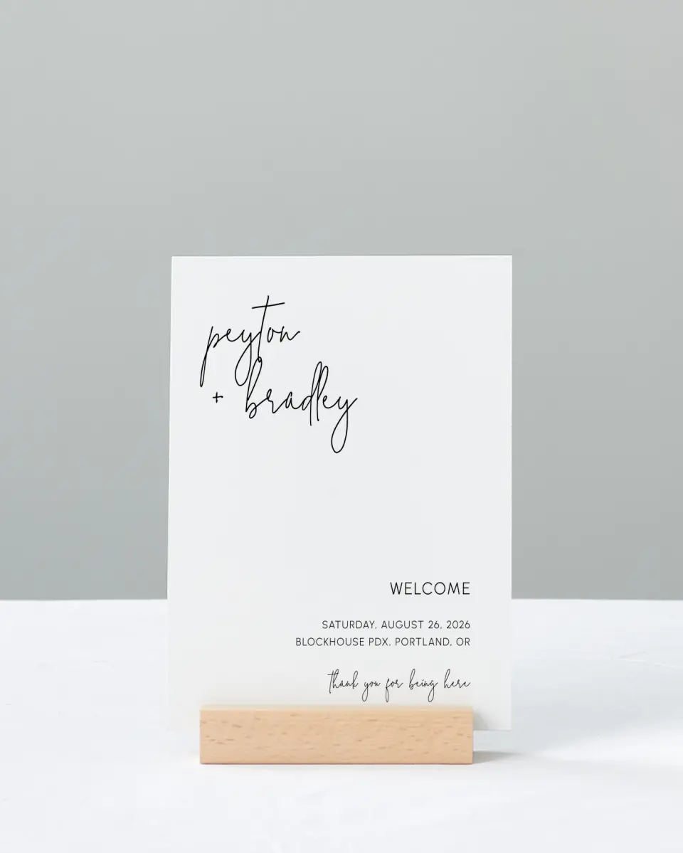 This is a 11" x 14" Welcome Sign called Mod Aesthetic printed in full color