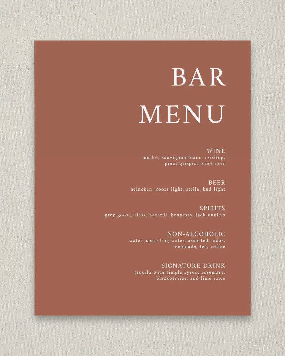 This is a 11" x 14" Menu Sign called Timeless Truth printed in full color