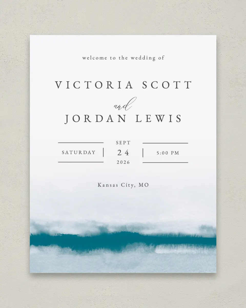 This is a 11" x 14" Welcome Sign called Shore Impression printed in full color