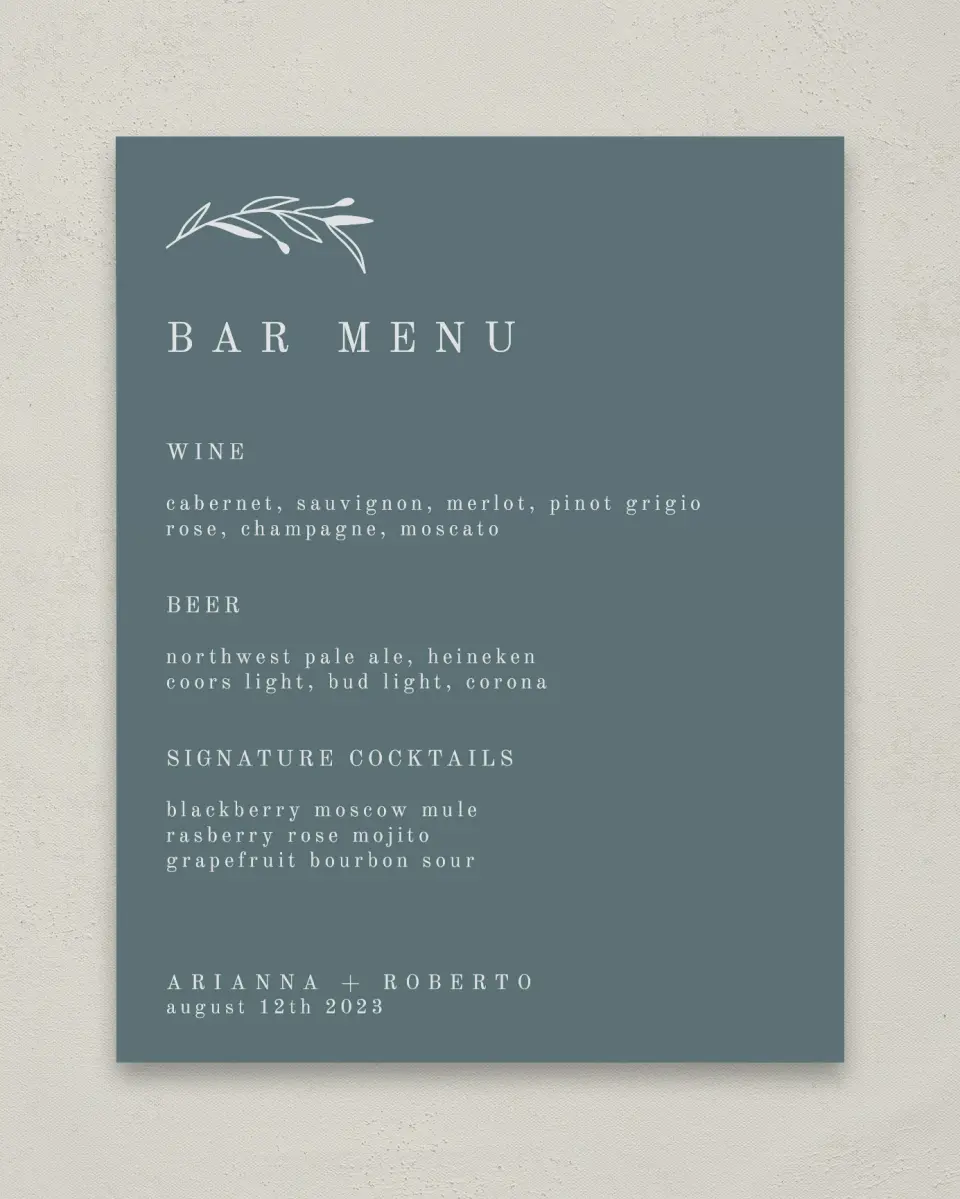 This is a 11" x 14" Menu Sign called Growing Arc printed in full color