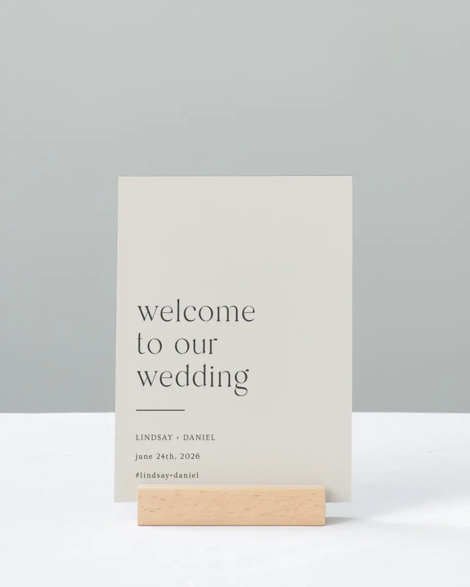 This is a 11" x 14" Welcome Sign called Simple Gathering printed in full color