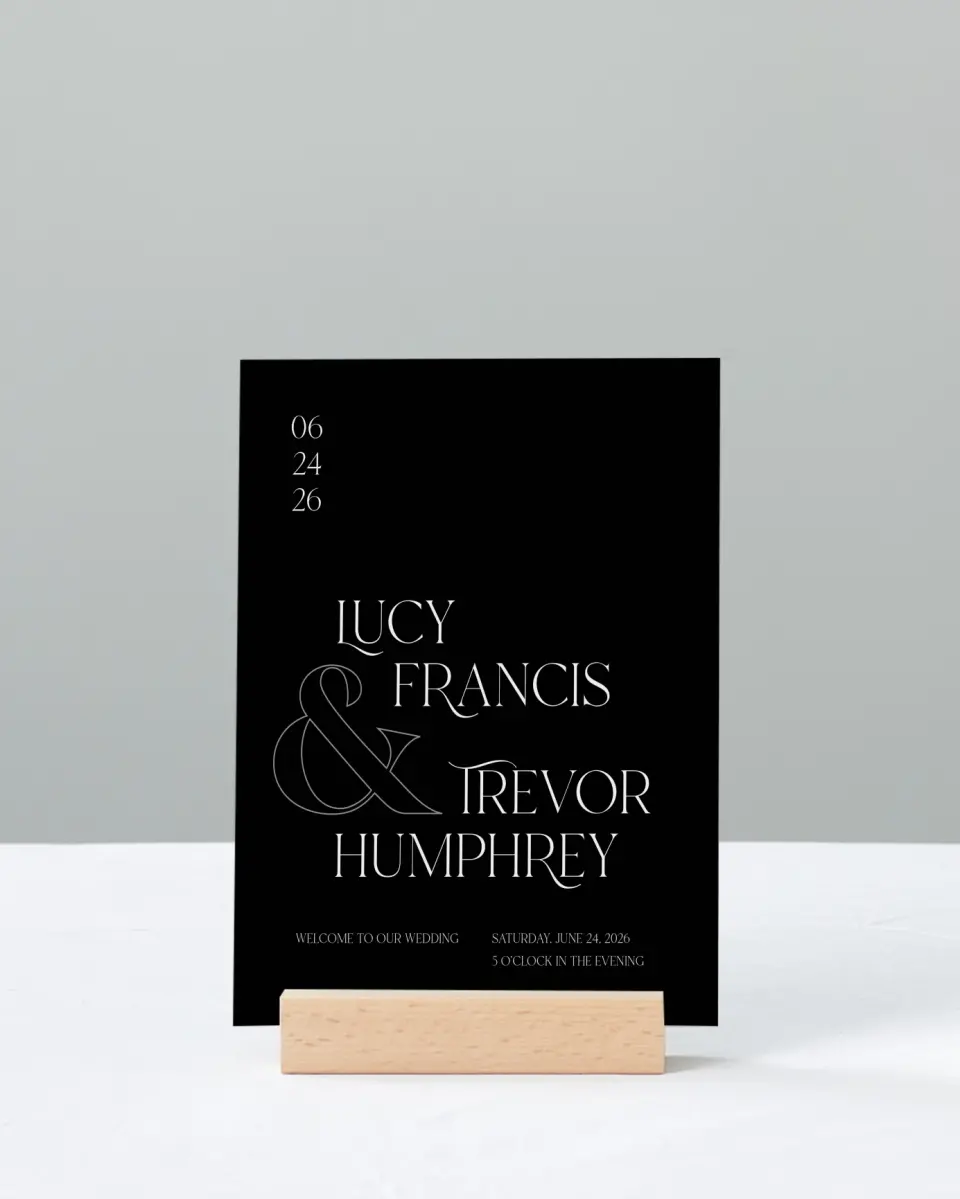 This is a 11" x 14" Welcome Sign called The Lucy printed in full color