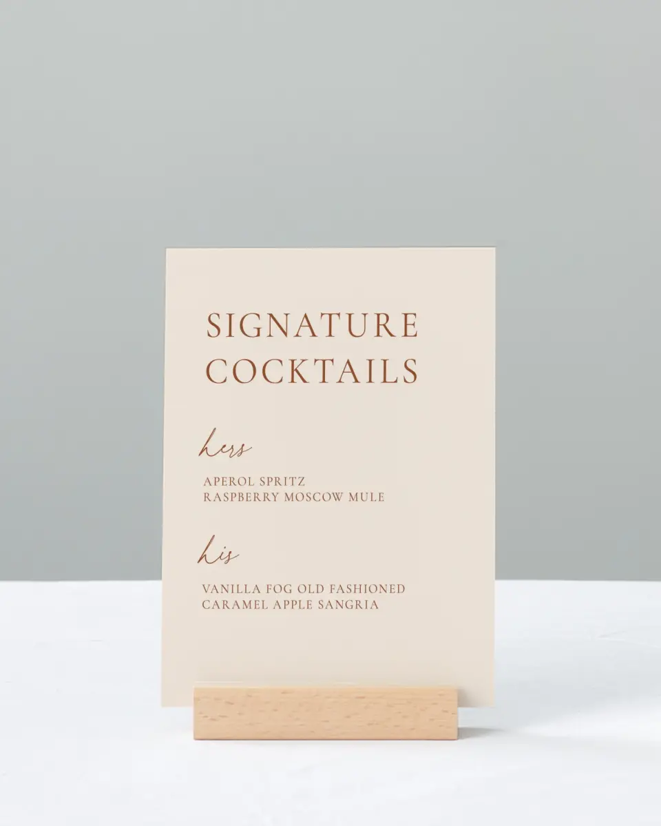 This is a 11" x 14" Menu Sign called The Kyleigh printed in full color