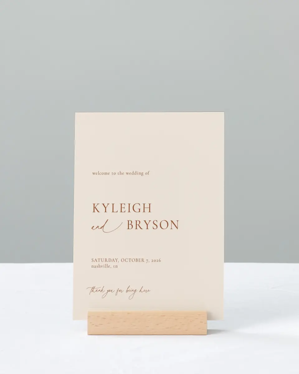 This is a 11" x 14" Welcome Sign called The Kyleigh printed in full color
