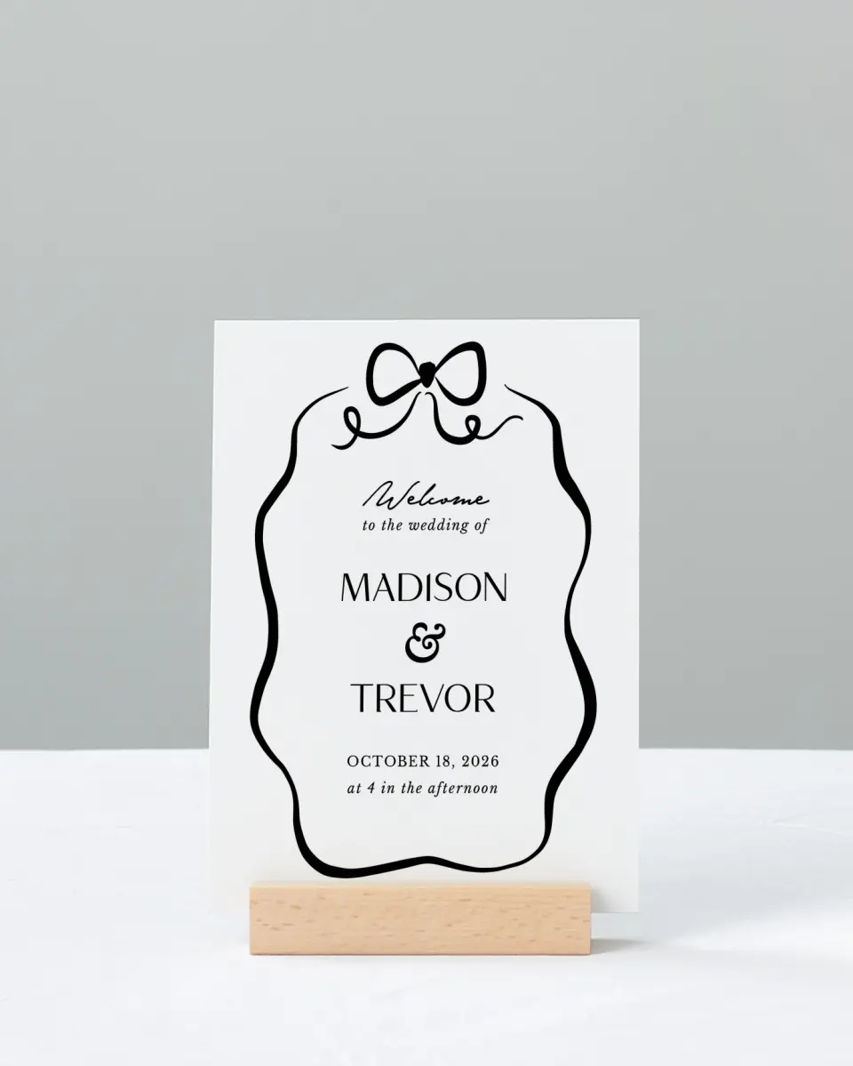 This is a 11" x 14" Welcome Sign called The Madison printed in full color