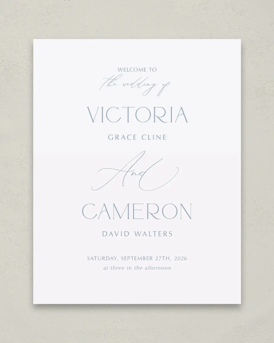 This is a 11" x 14" Welcome Sign called The Victoria printed in full color