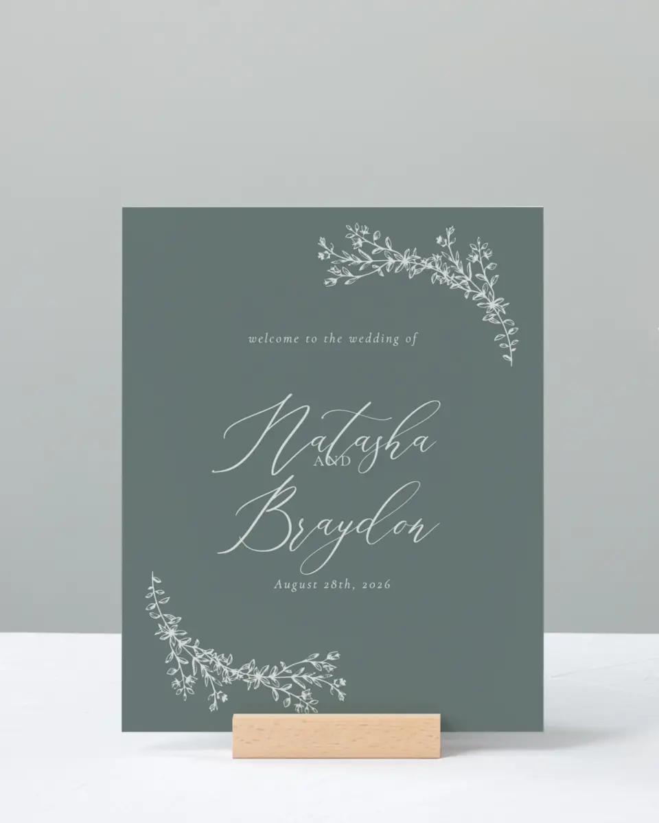 This is a 8" x 10" Welcome Sign called Timeless Order printed in full color