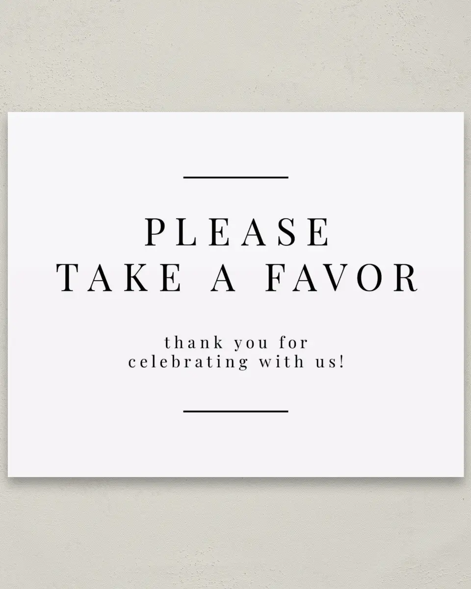 This is a 8" x 10" Favor Sign called Pure Devotion printed in full color