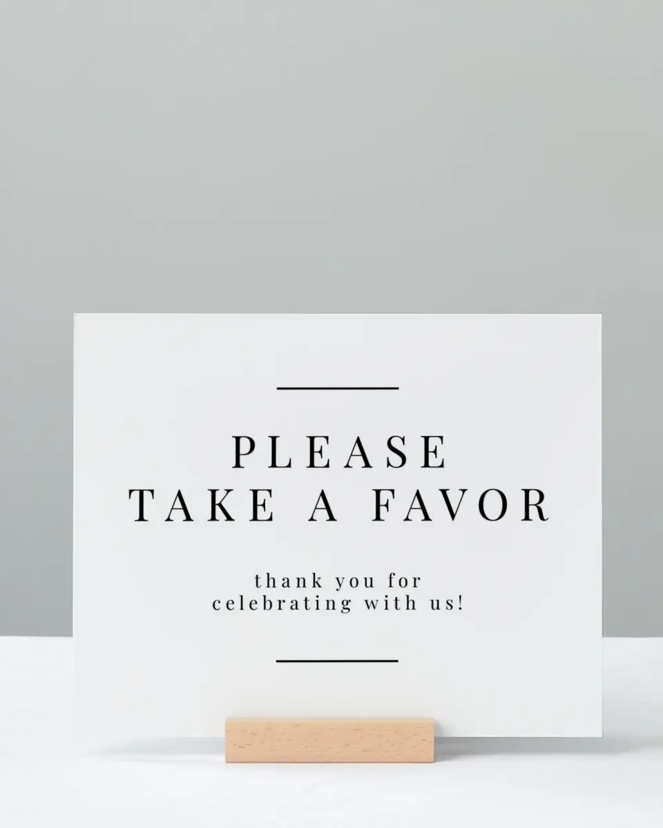 This is a 8" x 10" Favor Sign called Pure Devotion printed in full color